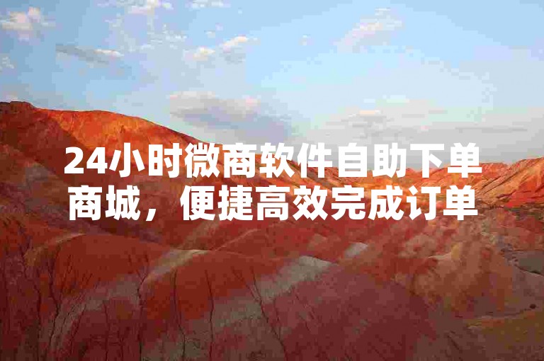 24小时微商软件自助下单商城，便捷高效完成订单。