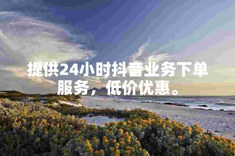 提供24小时抖音业务下单服务，低价优惠。