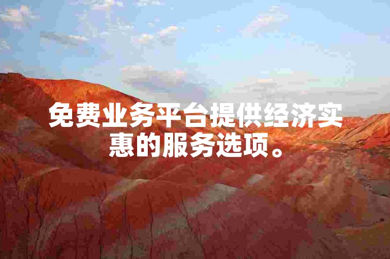 免费业务平台提供经济实惠的服务选项。