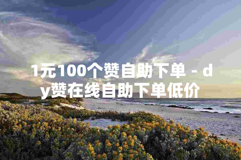 1元100个赞自助下单 - dy赞在线自助下单低价
