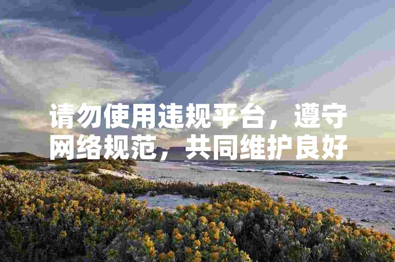 请勿使用违规平台，遵守网络规范，共同维护良好环境。