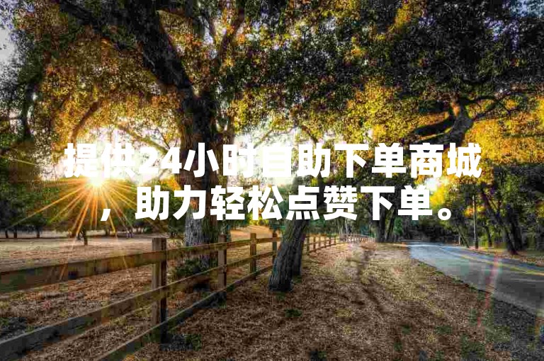 提供24小时自助下单商城，助力轻松点赞下单。