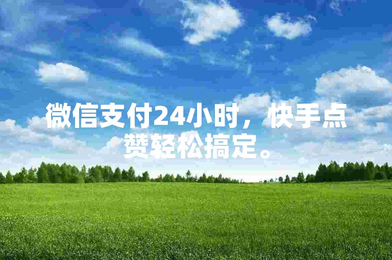 微信支付24小时，快手点赞轻松搞定。