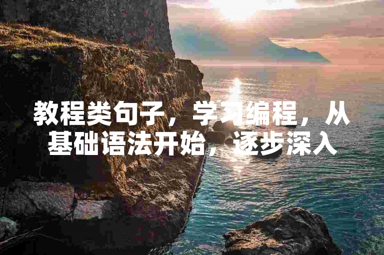 教程类句子，学习编程，从基础语法开始，逐步深入。