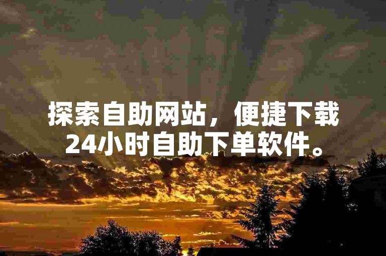 探索自助网站，便捷下载24小时自助下单软件。