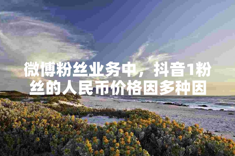 微博粉丝业务中，抖音1粉丝的人民币价格因多种因素而异。