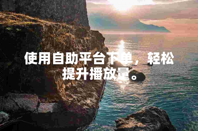 使用自助平台下单，轻松提升播放量。