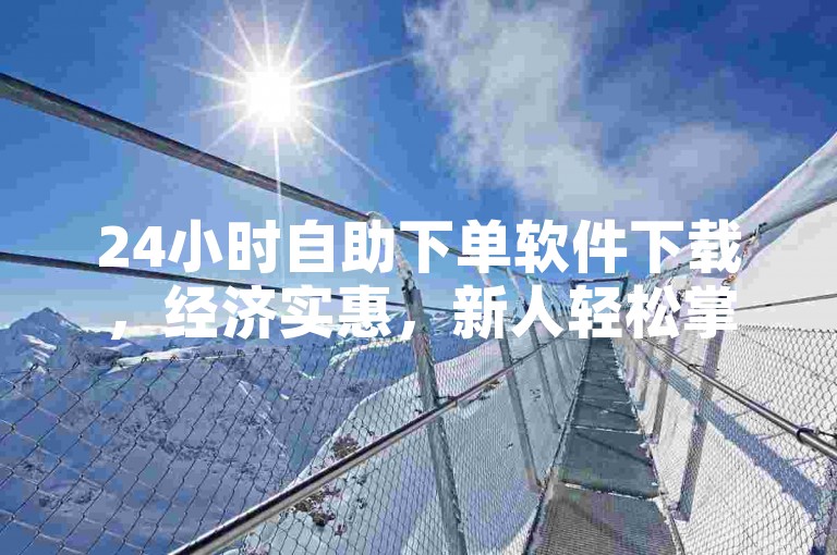 24小时自助下单软件下载，经济实惠，新人轻松掌握！