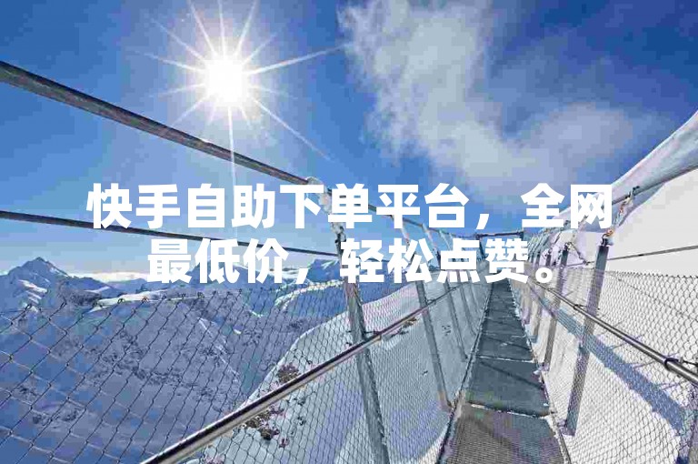 快手自助下单平台，全网最低价，轻松点赞。