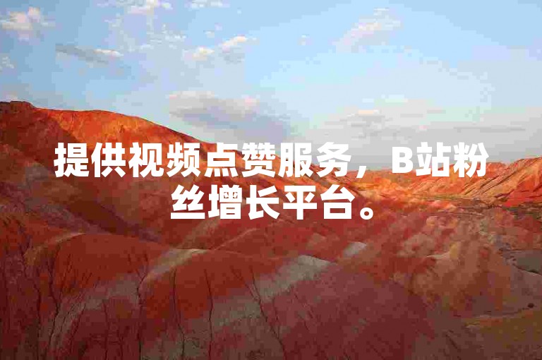 提供视频点赞服务，B站粉丝增长平台。