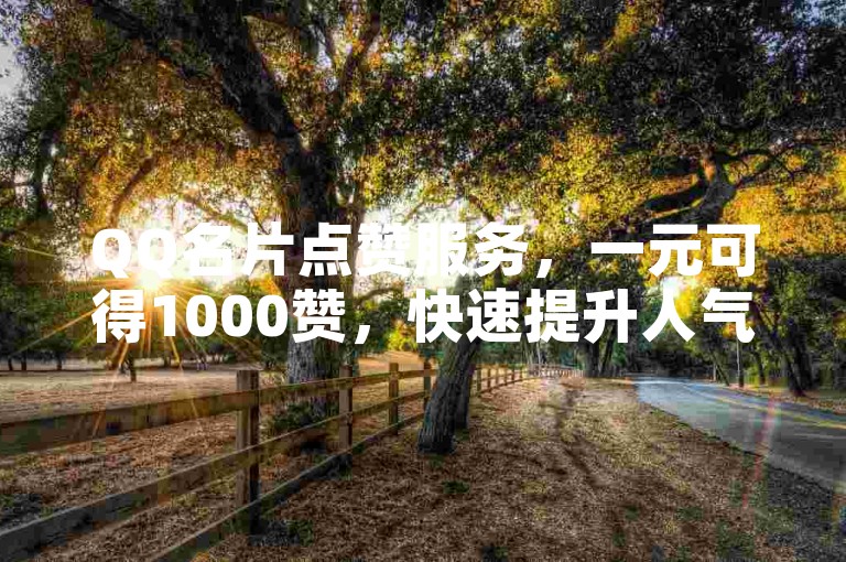 QQ名片点赞服务，一元可得1000赞，快速提升人气。