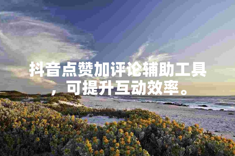抖音点赞加评论辅助工具，可提升互动效率。