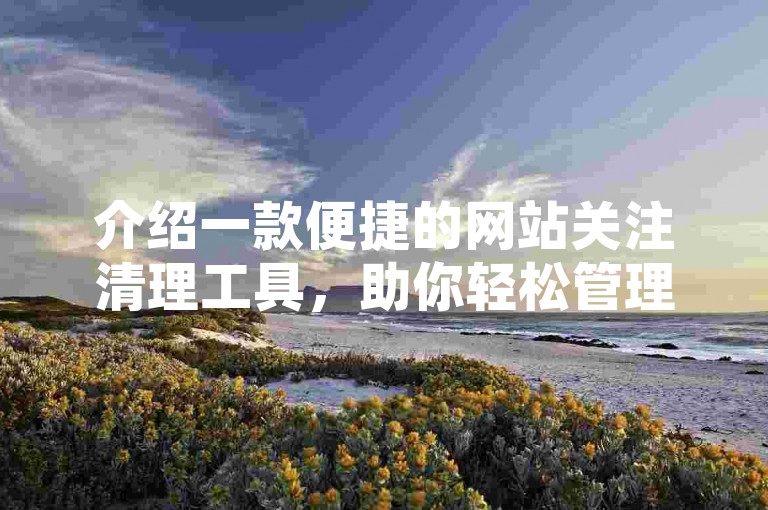 介绍一款便捷的网站关注清理工具，助你轻松管理不再需要的网页关注。