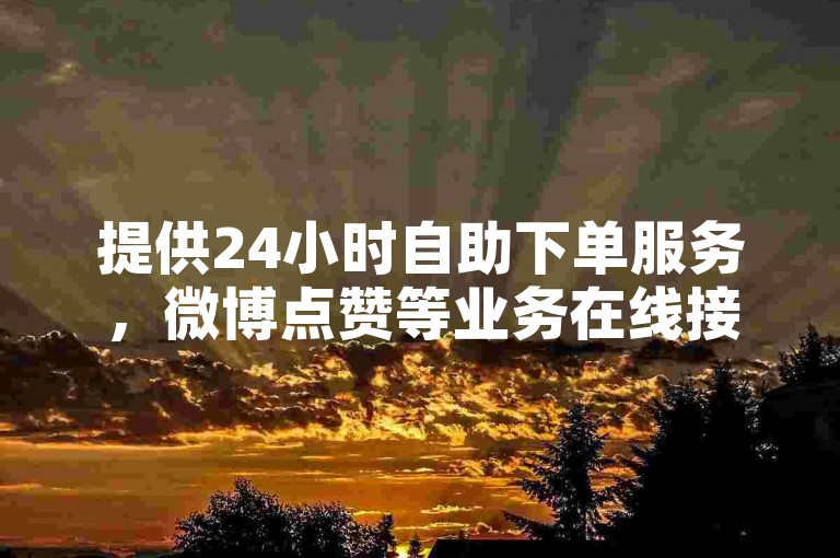 提供24小时自助下单服务，微博点赞等业务在线接单。