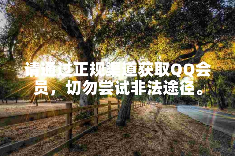 请通过正规渠道获取QQ会员，切勿尝试非法途径。