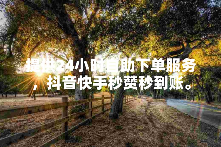 提供24小时自助下单服务，抖音快手秒赞秒到账。
