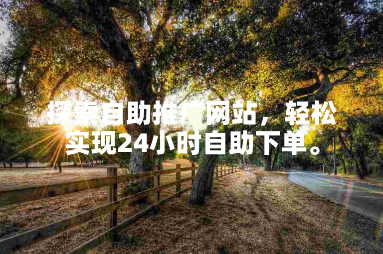 探索自助推广网站，轻松实现24小时自助下单。