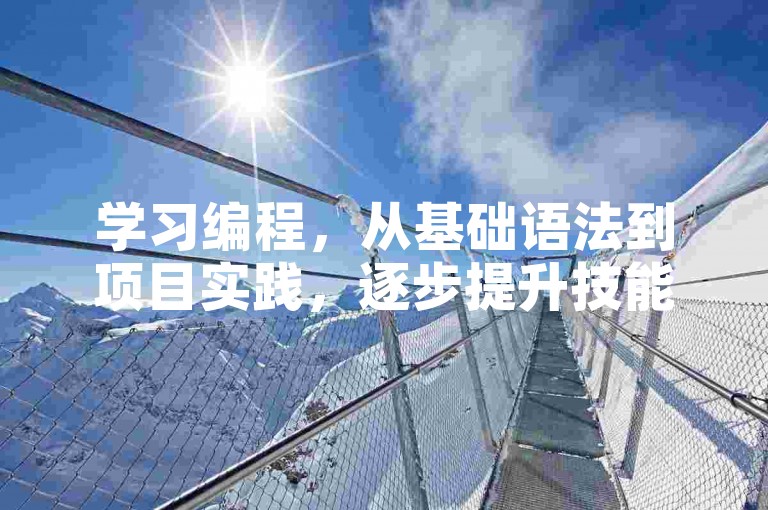 学习编程，从基础语法到项目实践，逐步提升技能。