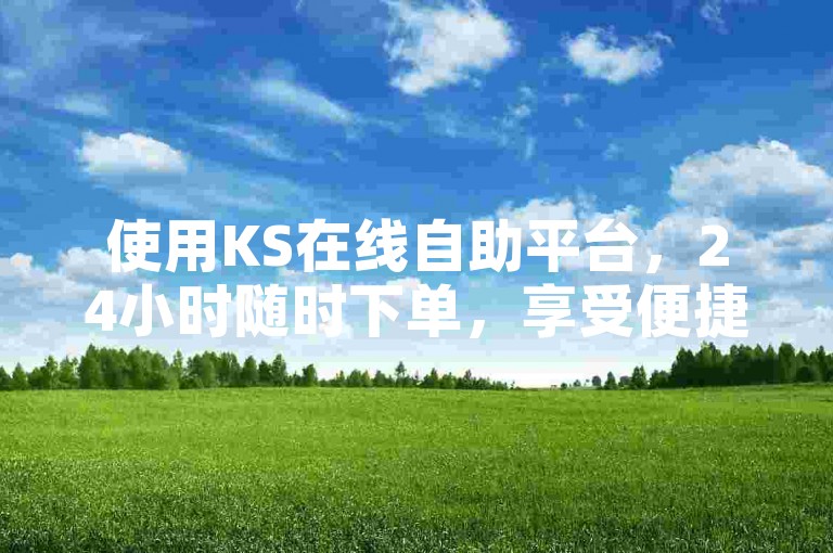 使用KS在线自助平台，24小时随时下单，享受便捷服务。