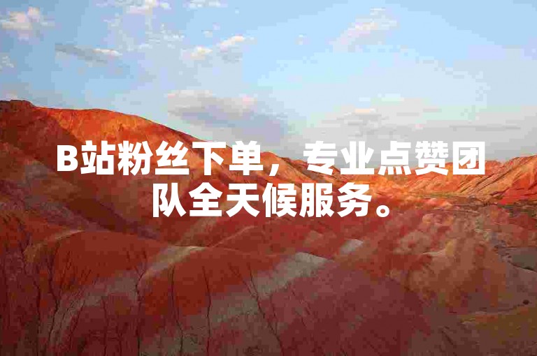 B站粉丝下单，专业点赞团队全天候服务。