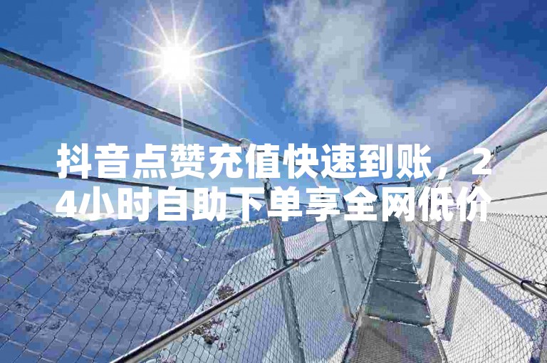 抖音点赞充值快速到账，24小时自助下单享全网低价。