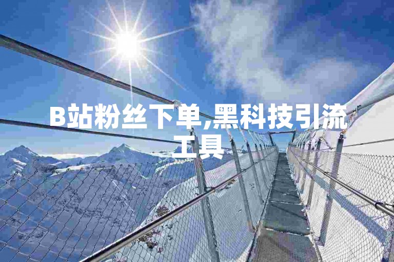 B站粉丝下单,黑科技引流工具